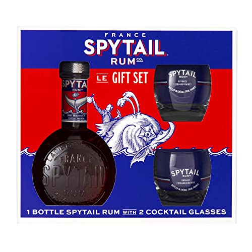 SPYTAIL Rum cognac barrel 700ml Geschenkset mit 2 Rum Punch-Gläser - süsslicher Rum mit fruchtigen Vanillenoten aus Frankreich SPYTAIL Rum cognac barrel 700ml Geschenkset mit 2 Rum Punch-Gläser - süsslicher Rum mit fruchtigen Vanillenoten aus Frankreich von SPYTAIL
