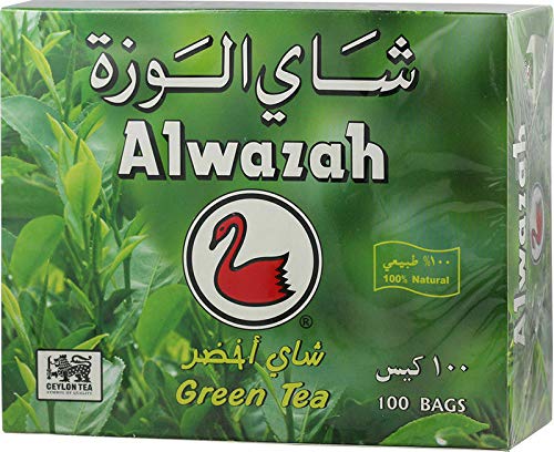ALwazah Tea - 100% reiner Ceylon Grüntee 100 Teebeutel New Blend von SRILUXE