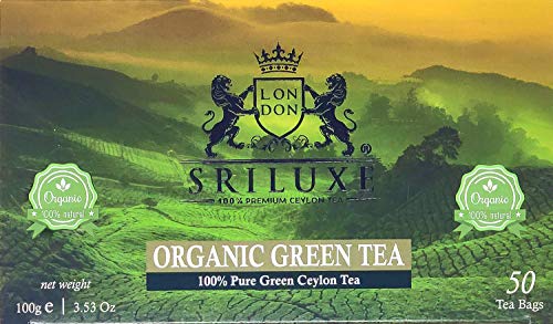SRILUXE - Hochwertige Ceylon Bio-Grüntee-Beutel | Sri Lanka Luxus-Tee | Exquisiter Geschmack und Aroma | Frisch geernteter 100% natürlicher Tee | Detox-Tee mit hohem Gehalt an Antioxidantien (Grün, SRILUXE - Hochwertige Ceylon Bio-Grüntee-Beutel | Sri Lanka Luxus-Tee | Exquisiter Geschmack und Aroma | Frisch geernteter 100% natürlicher Tee | Detox-Tee mit hohem Gehalt an Antioxidantien (Grün, von SRILUXE