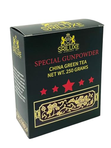 SRILUXE Loose Leaf Special Gunpowder Grüner Tee, 250 g (250 g) von SRILUXE