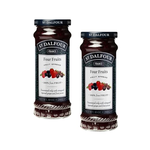 St Dalfour® | Gemischte Beerenmarmelade | Brombeer-, Kirsch-, Himbeer-, Erdbeermarmelade - 2 x 284 Gr | Rote Fruchtmarmelade im Glas von St. Dalfour