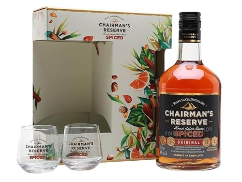 ST. LUCIA DISTILLERS CHAIRMAN'S RESERVE SPICED 70 CL GESCHENKBOX MIT ZWEI GLÄSERN ST. LUCIA DISTILLERS CHAIRMAN'S RESERVE SPICED 70 CL GESCHENKBOX MIT ZWEI GLÄSERN von Saint Lucia Distillers