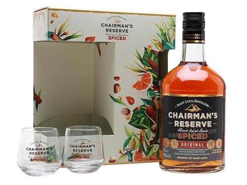 ST. LUCIA DISTILLERS CHAIRMAN'S RESERVE SPICED 70 CL GESCHENKBOX MIT ZWEI GLÄSERN von ST. LUCIA DISTILLERS