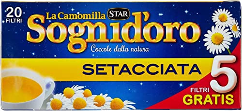 STAR Camomilla Setacciata Entspannendes Getränk Kamille 20 Beutel + 5 frei von Star
