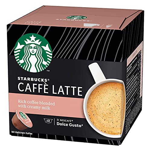 Nescafé Dolce Gusto Starbucks Caffè Latte, Milchkaffee, Kaffeekapsel, Röstkaffee, 12 Kapseln von STARBUCKS