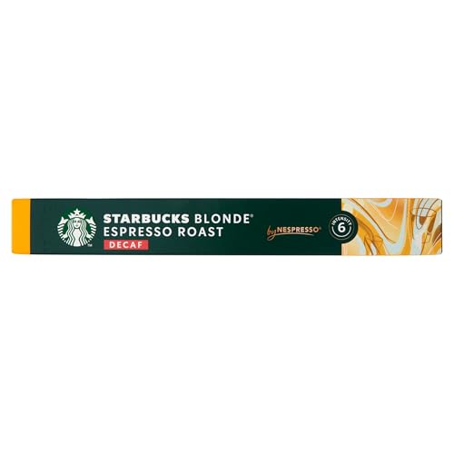 STARBUCKS Blonde Espresso Roast Decaf by Nespresso, Blonde Roast Kaffeekapseln, 80 Kapseln (8 x 10) von STARBUCKS