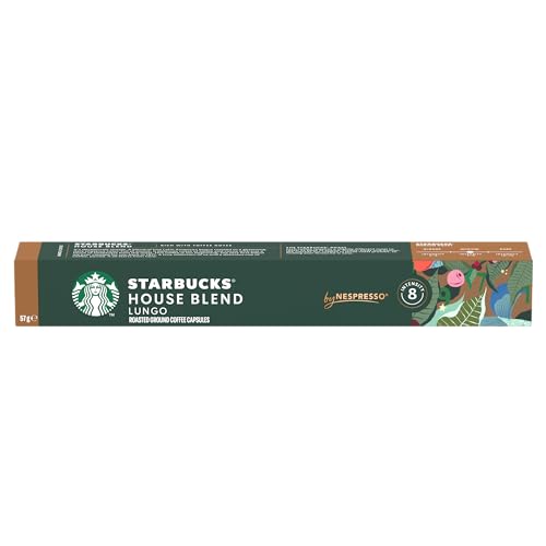 STARBUCKS - Espresso House Blend Lungo - Kaffeekapsel - Nespresso kompatibel - Geschmacksintensität 8-10 Kapseln von STARBUCKS