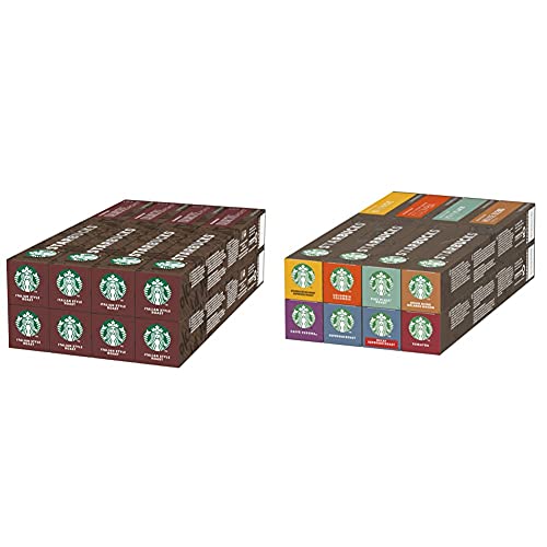 STARBUCKS Italian Style Roast By Nespresso, Dark Roast Kaffeekapseln, 80 Kapseln (8 x 10) & Variety Pack by Nespresso, Kaffeekapseln, 80 Kapseln (8 x 10) von STARBUCKS