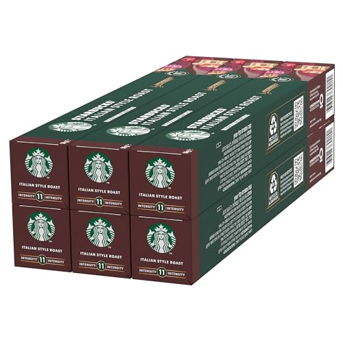 STARBUCKS Italian Style Roast by Nespresso, Dunkle Röstung, Kaffeekapseln 6 x 10 (60 Kapseln) von STARBUCKS