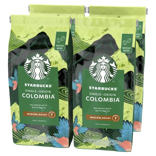 STARBUCKS Single-Origin Colombia, Mittlere Röstung, Ganze Kaffeebohnen 450g (4er Pack) von STARBUCKS
