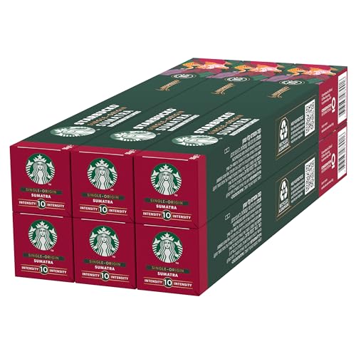 STARBUCKS Single-Origin Sumatra by Nespresso, Dunkle Röstung, Kaffeekapseln 6 x 10 (60 Kapseln) von STARBUCKS
