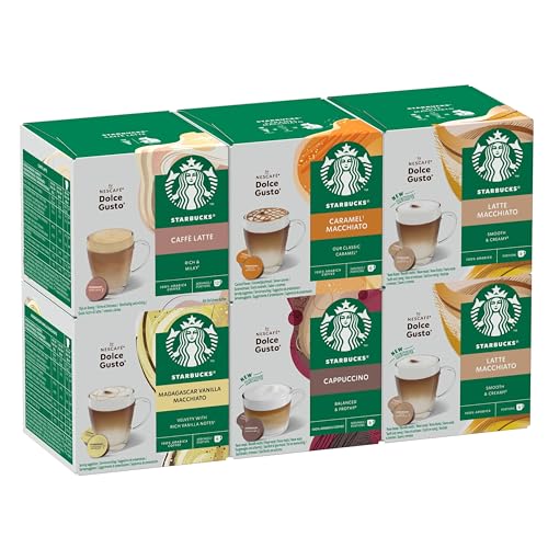 STARBUCKS Probierset, White Cup Variety Pack by Nescafé Dolce Gusto Kaffeekapseln 6 x 12 (72 Kapseln) - Exklusiv bei Amazon von STARBUCKS