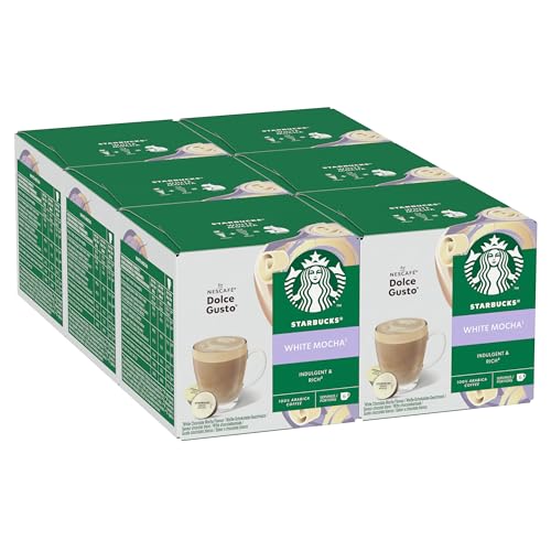 STARBUCKS White Mocha by Nescafé Dolce Gusto Kaffeekapseln 6 x 12 (72 Kapseln, 36 Portionen) von STARBUCKS