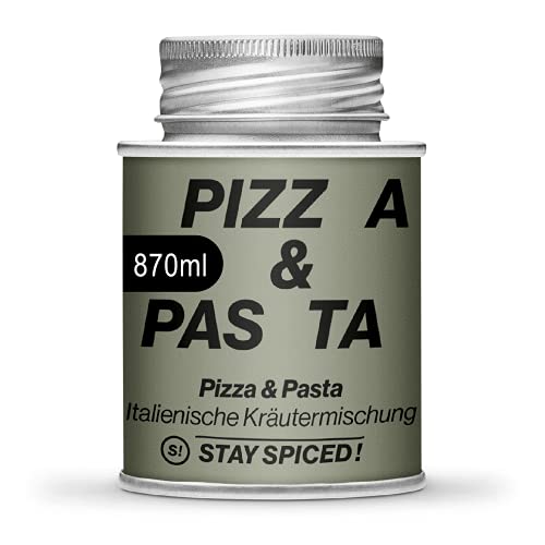 XXL Pizza & Pasta Gewürz von STAY SPICED ! I Premium Kräuter Gewürz I Verpackt in 170 ml Schraubdose von stay spiced!