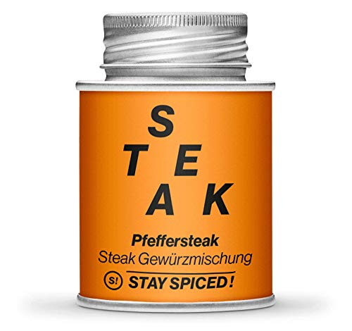 STAY SPICED ! Pfeffersteak I BBQ Gewürz verfeinert mit edlem Rum I Enzigartig köstlich I 170 ml von stay spiced!