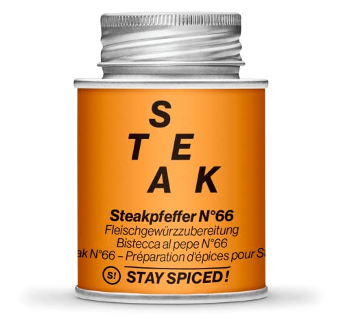 STAY SPICED ! Steak N°66 I Köstliches BBQ Gewürz I Herrlich würzig & angenhem scharf I 170 ml von stay spiced!