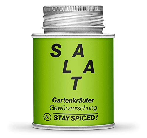 Salat Gewürze von STAY SPICED ! I Edler Gartenkräuter Mix ohne Salz I Salatgewürzmischung in praktischer Weißblechdose 170 ml von stay spiced!