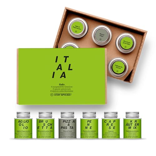 STAY SPICED ! Geschenkbox "Italia" aus 6 ausgewählten Gewürzen von stay spiced!