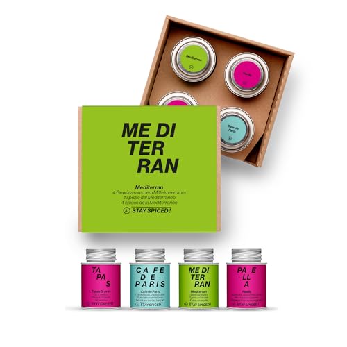 STAY SPICED ! Geschenkbox "Mediterran" aus 4 ausgewählten Gewürzen STAY SPICED ! Geschenkbox "Mediterran" aus 4 ausgewählten Gewürzen von stay spiced!