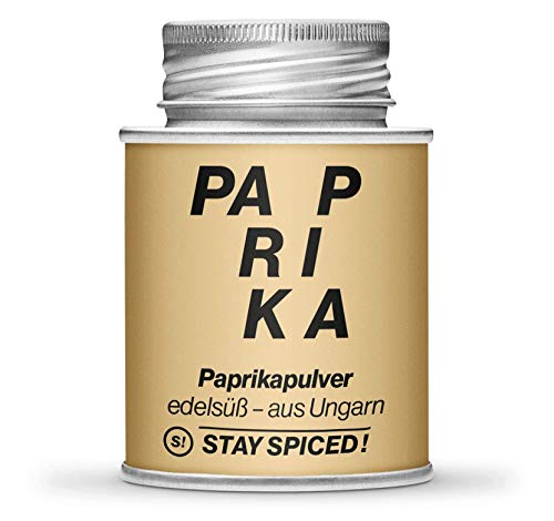 Edel Süßes Paprika Gewürz von STAY SPICED ! 1.A Premiumqualität I Ungarisches Paprikapulver I Würzig Mittel Scharf - Einzigartig I 170 ml Weißblechdose Edel Süßes Paprika Gewürz von STAY SPICED ! 1.A Premiumqualität I Ungarisches Paprikapulver I Würzig Mittel Scharf - Einzigartig I 170 ml Weißblechdose von stay spiced!