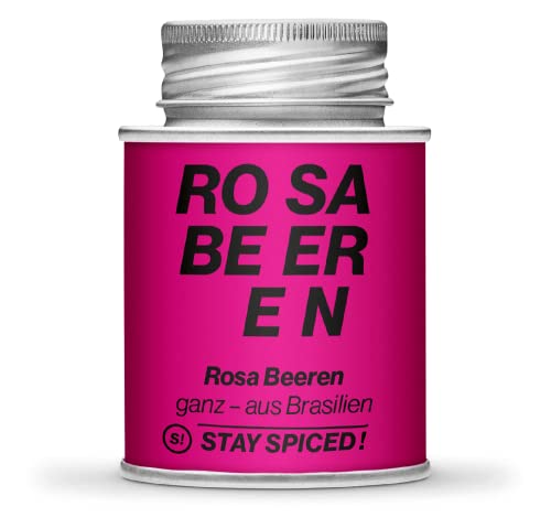 Rosa Beeren von STAY SPICED ! Auch bekannt als Roter Pfeffer aus Brasilien I zum Verfeinern und Dekorieren I Weißblechdose 170 ml von stay spiced!