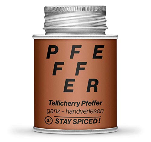 STAY SPICED ! Edler Tellicherry Pfeffer I Handverlesen in Premiumqualität I Ganz I 170 ml von stay spiced!