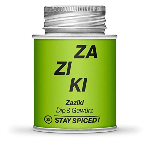 Zaziki & Dip Gewürz von STAY SPICED ! I Holen Sie sich ein Stück Griechenland nach Hause I Füllgewicht 50g | 170ml Schraubdose aus Weißblech zu 100% recyclebar von stay spiced!