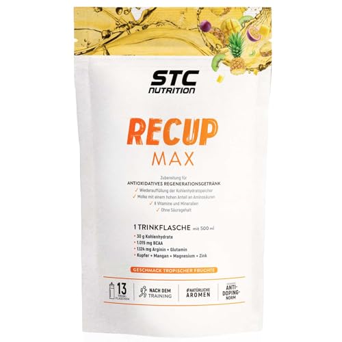 STC NUTRITION - Recup Max - Zubereitung für antioxidatives Regenerationsgetränk - Geschmack nach tropischen Früchten - Anti-Doping - 13 Flaschen - 525 g von STC NUTRITION