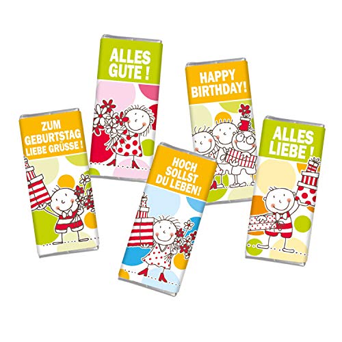 STEINBECK Geburtstag 5er Set Mini Schokolade a 18g Vollmilch Schokolade Tafel Geschenk Happy Birtday süß Mitgebsel Freundschaft Alles Gute Mann Frau STEINBECK Geburtstag 5er Set Mini Schokolade a 18g Vollmilch Schokolade Tafel Geschenk Happy Birtday süß Mitgebsel Freundschaft Alles Gute Mann Frau von STEINBECK