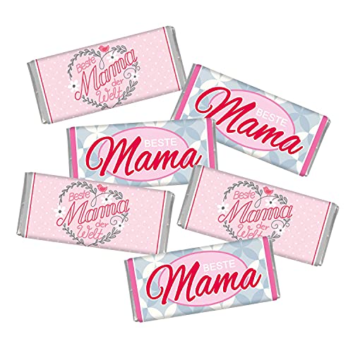 6 mal Mini Schokolade Beste Mama STEINBECK Riegel Geschenk süß Mitbringsel Dankeschön Geburt Babyparty Muttertag Geburtstag von STEINBECK
