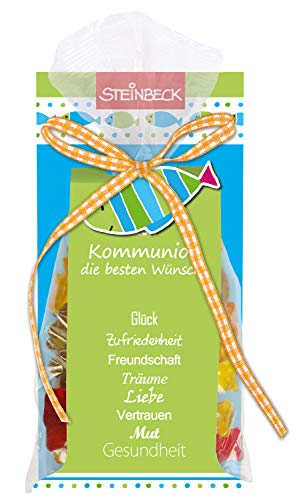 STEINBECK Kommunion Fruchtgummi 100g Die besten Wünsche Geschenk Mitbringsel Erstkommunion süß Fische Gastgeschenk STEINBECK Kommunion Fruchtgummi 100g Die besten Wünsche Geschenk Mitbringsel Erstkommunion süß Fische Gastgeschenk von STEINBECK