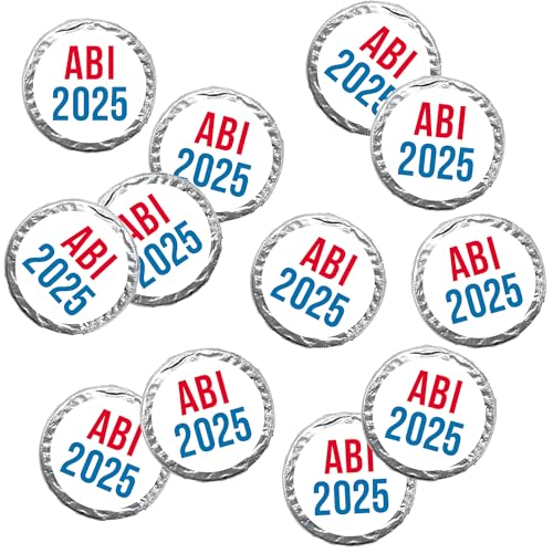 STEINBECK Abi 2025 - Schokolade-Taler 12 Stück Geschenk Feier Tisch Dekoration von STEINBECK