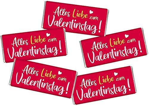 STEINBECK Alles Liebe zum Valentinstag 5er Set Mini Schokolade Geschenk von Herzen Mitbringsel von STEINBECK