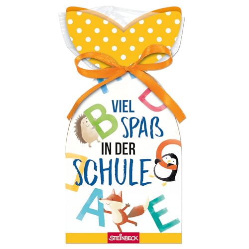 STEINBECK Einschulung Geschenk-Fruchtgummi 100g - Viel Spaß in der Schule - Erstklässler Schulstart Schultüte Befüllung ABC Schulkind Tiere STEINBECK Einschulung Geschenk-Fruchtgummi 100g - Viel Spaß in der Schule - Erstklässler Schulstart Schultüte Befüllung ABC Schulkind Tiere von STEINBECK