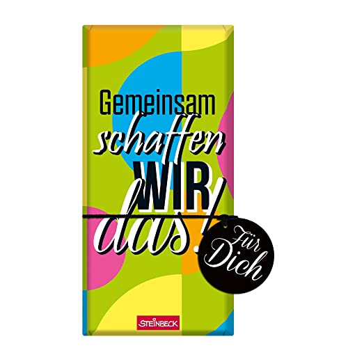 STEINBECK Gemeinsam schaffen wir das Geschenk_Schokolade 100g Tafel Stresskiller Nervennahrung Mitbringsel kleine Aufmerksamkeit Alltagsheld Alles wird gut STEINBECK Gemeinsam schaffen wir das Geschenk_Schokolade 100g Tafel Stresskiller Nervennahrung Mitbringsel kleine Aufmerksamkeit Alltagsheld Alles wird gut von STEINBECK