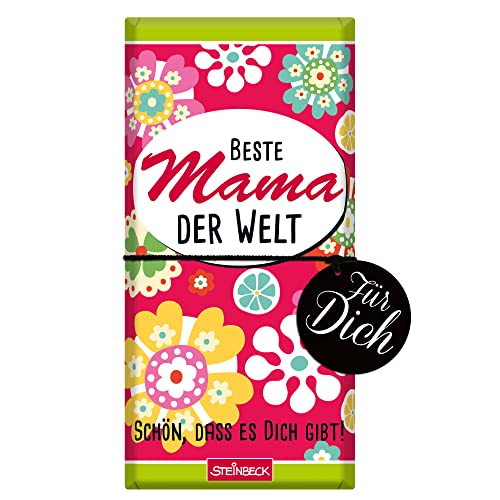 STEINBECK Beste Mama Geschenk-Schokolade 100g Tafel - Beste Mama der Welt - Geburtstagsgeschenk Muttertagsgeschenk von STEINBECK