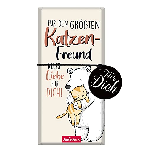 STEINBECK Geschenk-Schokolade - Für den größten Katzenfreund - Tierliebhaber Familie Freundschaft Tierfreund von STEINBECK
