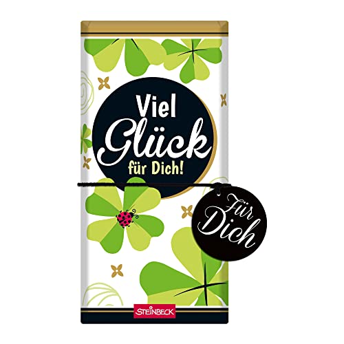 STEINBECK Glück Geschenk-Schokolade 100g Tafel Glücksbringer von STEINBECK