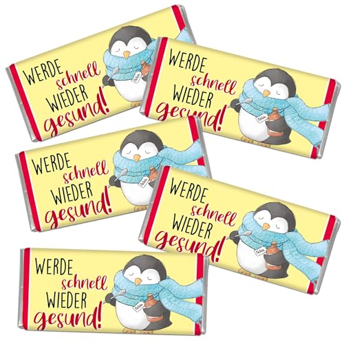 STEINBECK Gute Besserung Geschenk 5 mal Mini Schokolade Täfelchen - Werde schnell wieder gesund - Genesungswünsche STEINBECK Gute Besserung Geschenk 5 mal Mini Schokolade Täfelchen - Werde schnell wieder gesund - Genesungswünsche von STEINBECK