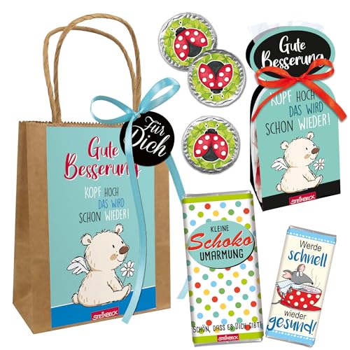 STEINBECK Gute Besserung Geschenk-Set Schokolade Bonbons Gesundheit Mitbringsel Genesungswünsche STEINBECK Gute Besserung Geschenk-Set Schokolade Bonbons Gesundheit Mitbringsel Genesungswünsche von STEINBECK