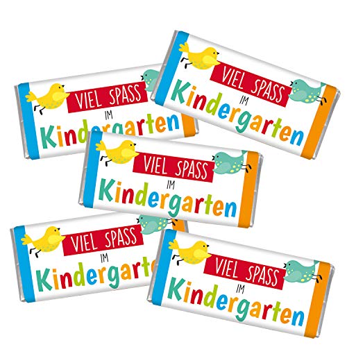 STEINBECK Kindergartenstart 5er Set Mini Schokolade Geschenk Kindergartenkind Eingewöhnung Kindergarten Mitbringsel Tischdeko von STEINBECK