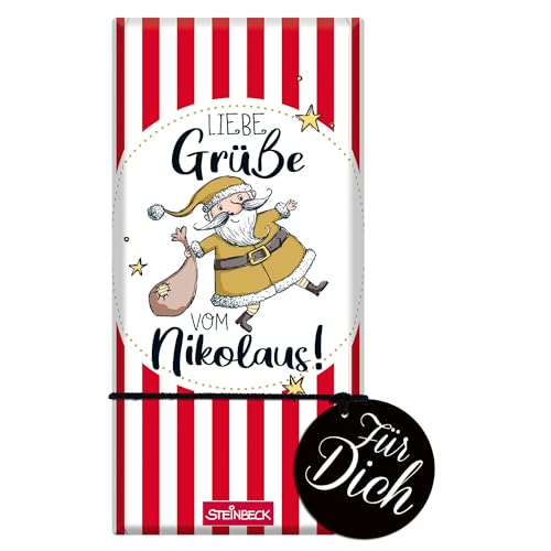 STEINBECK Nikolaus Geschenk-Schokolade 100g Tafel Liebe Grüße vom Nikolaus Adventskalender Wichtel STEINBECK Nikolaus Geschenk-Schokolade 100g Tafel Liebe Grüße vom Nikolaus Adventskalender Wichtel von STEINBECK