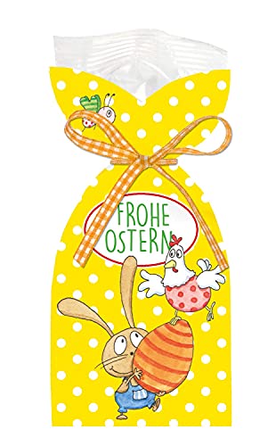 STEINBECK Ostern Fruchtgummi 100g Frohe Ostern Osterhase gelb Osterei Geschenk Osternest Mitbringsel Hase Kinder Huhn von STEINBECK