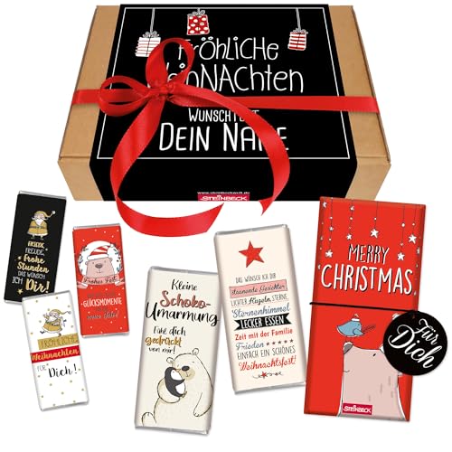 STEINBECK Personalisierbare Geschenkbox zu Weihnachten mit Vorname Schokolade mit Botschaft individualisierbar Wichtelgeschenk STEINBECK Personalisierbare Geschenkbox zu Weihnachten mit Vorname Schokolade mit Botschaft individualisierbar Wichtelgeschenk von STEINBECK