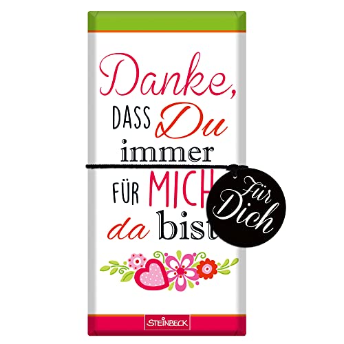 STEINBECK Danke Geschenk-Schokolade - Danke, dass du immer für mich da bist - 100g Tafel Hilfe Pflege Unterstützung bedanken STEINBECK Danke Geschenk-Schokolade - Danke, dass du immer für mich da bist - 100g Tafel Hilfe Pflege Unterstützung bedanken von STEINBECK