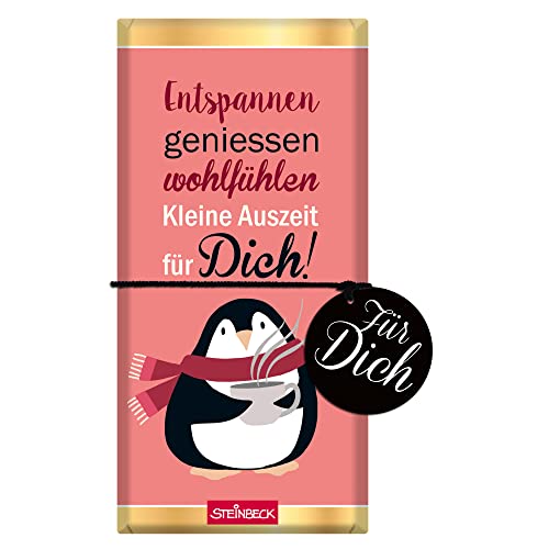 STEINBECK Kleine Auszeit Geschenk-Schokolade100g Tafel entspannen geniessen wohlfühlen Mitbringsel kleine Aufmerksamkeit Familie Freunde von STEINBECK