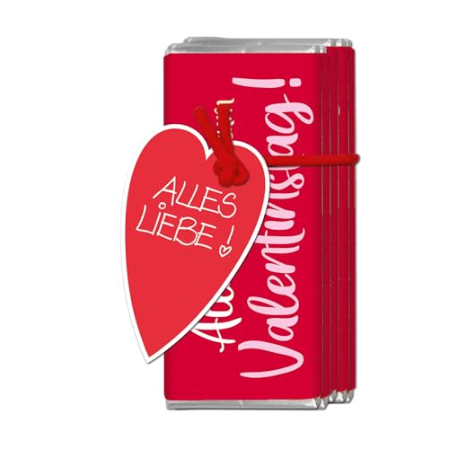 STEINBECK Valentin Geschenk 5 mal 18g Minischokoladen Geschenk - Alles Liebe zum Valentinstag - Liebe Freundschaft von STEINBECK