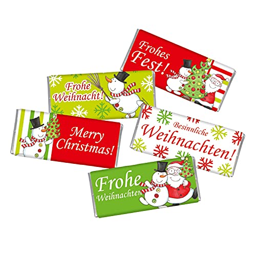 STEINBECK Weihnachten 5 mal 8g Mini-Schokolade Adventskalender Befüllung Weihnachtsmann Schneemann Wichtelgeschenk von STEINBECK