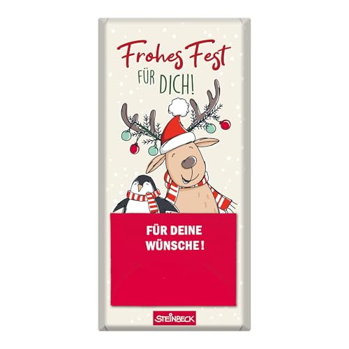 STEINBECK Weihnachten Schokolade 100g Tafel Frohes Fest Geschenk Geldgeschenk Umschlag Christmas STEINBECK Weihnachten Schokolade 100g Tafel Frohes Fest Geschenk Geldgeschenk Umschlag Christmas von STEINBECK