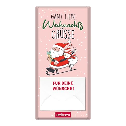 STEINBECK Weihnachten Schokolade 100g Tafel Liebe Weihnachtsgrüße Geschenk Geldgeschenk Umschlag STEINBECK Weihnachten Schokolade 100g Tafel Liebe Weihnachtsgrüße Geschenk Geldgeschenk Umschlag von STEINBECK